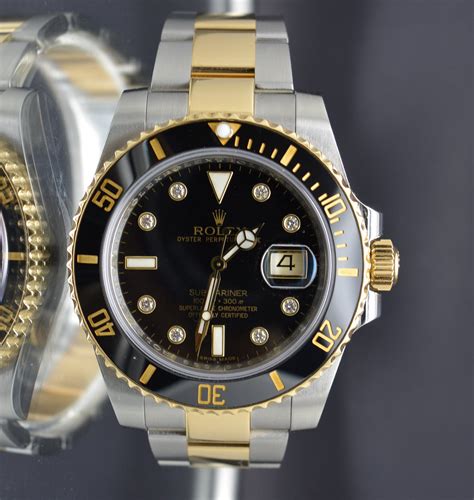 rolex submariner steel gold black dial|rolex submariner 116613 40mm blue.